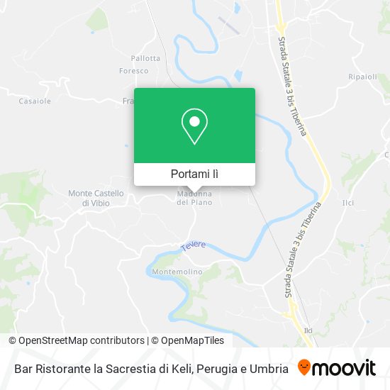 Mappa Bar Ristorante la Sacrestia di Keli