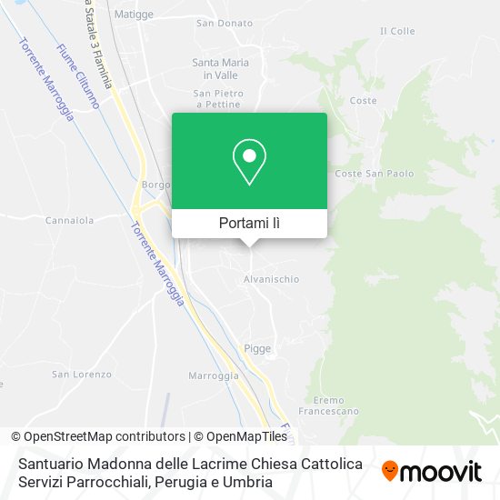 Mappa Santuario Madonna delle Lacrime Chiesa Cattolica Servizi Parrocchiali