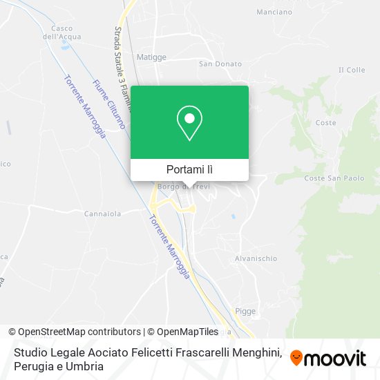 Mappa Studio Legale Aociato Felicetti Frascarelli Menghini