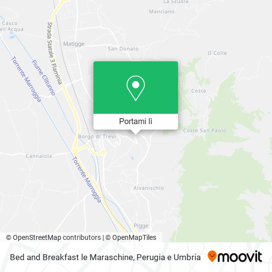 Mappa Bed and Breakfast le Maraschine