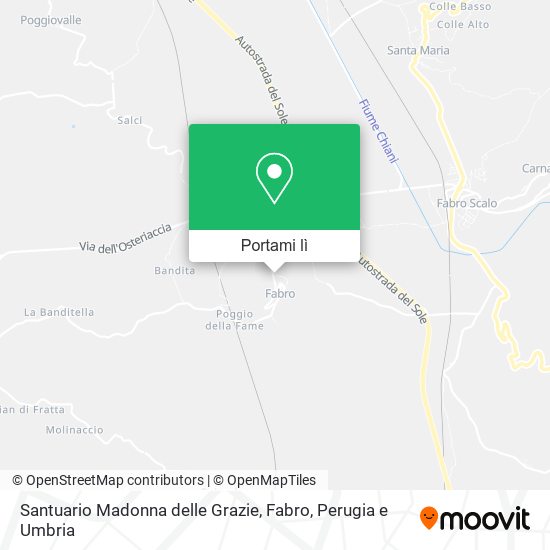 Mappa Santuario Madonna delle Grazie, Fabro