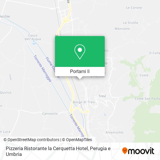 Mappa Pizzeria Ristorante la Cerquetta Hotel