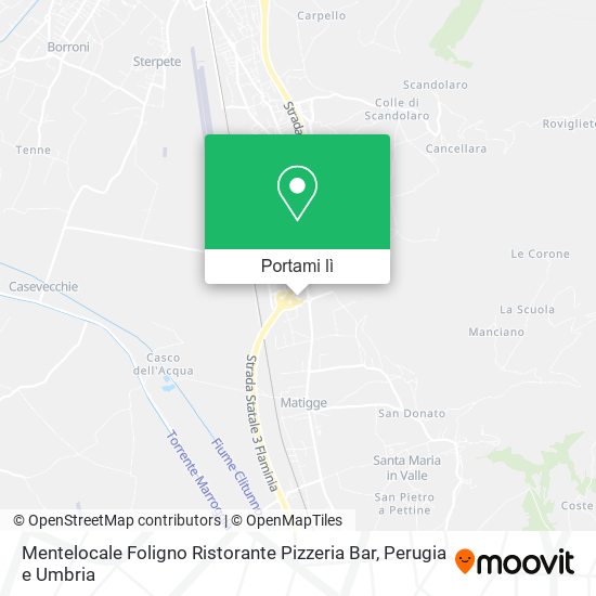 Mappa Mentelocale Foligno Ristorante Pizzeria Bar