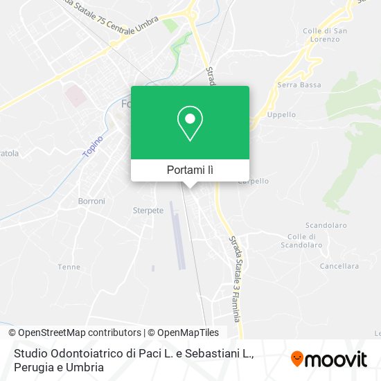 Mappa Studio Odontoiatrico di Paci L. e Sebastiani L.