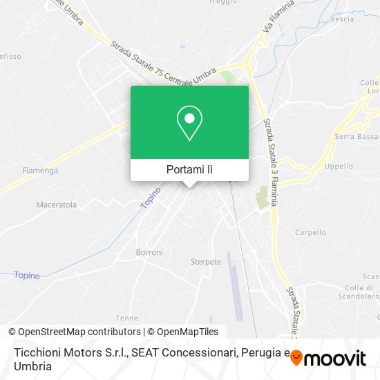 Mappa Ticchioni Motors S.r.l., SEAT Concessionari
