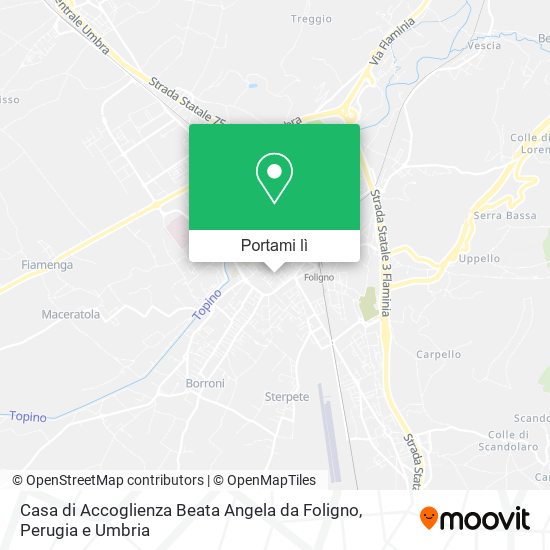 Mappa Casa di Accoglienza Beata Angela da Foligno