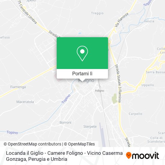 Mappa Locanda il Giglio - Camere Foligno - Vicino Caserma Gonzaga