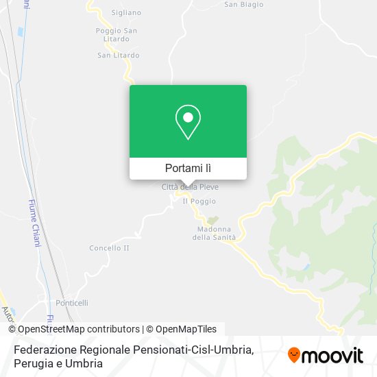 Mappa Federazione Regionale Pensionati-Cisl-Umbria