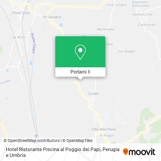 Mappa Hotel Ristorante Piscina al Poggio dei Papi
