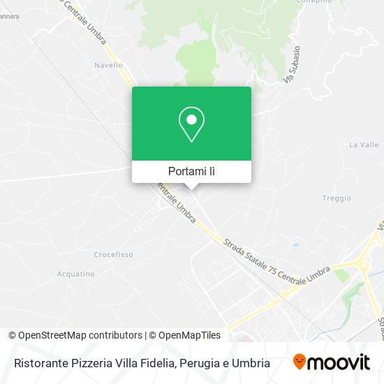 Mappa Ristorante Pizzeria Villa Fidelia