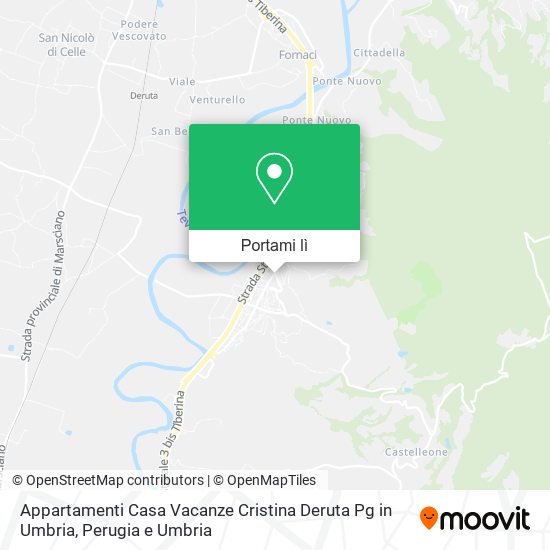 Mappa Appartamenti Casa Vacanze Cristina Deruta Pg in Umbria