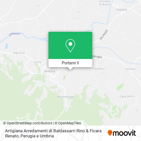 Mappa Artigiana Arredamenti di Baldassarri Rino & Ficara Renato