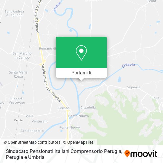 Mappa Sindacato Pensionati Italiani Comprensorio Perugia