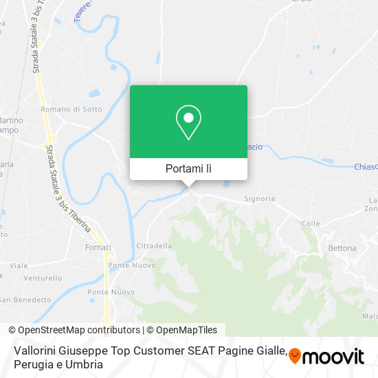 Mappa Vallorini Giuseppe Top Customer SEAT Pagine Gialle