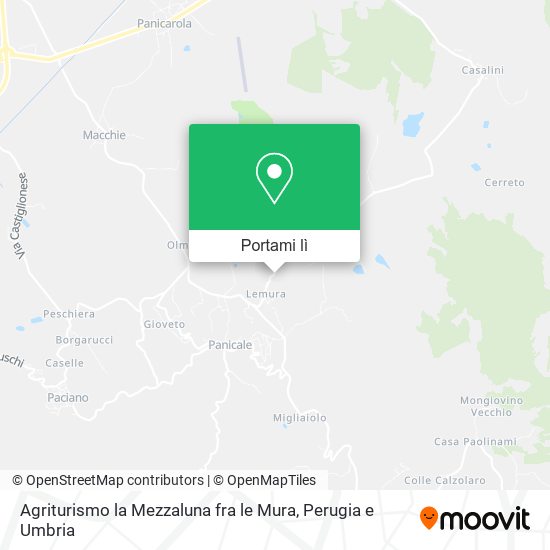 Mappa Agriturismo la Mezzaluna fra le Mura