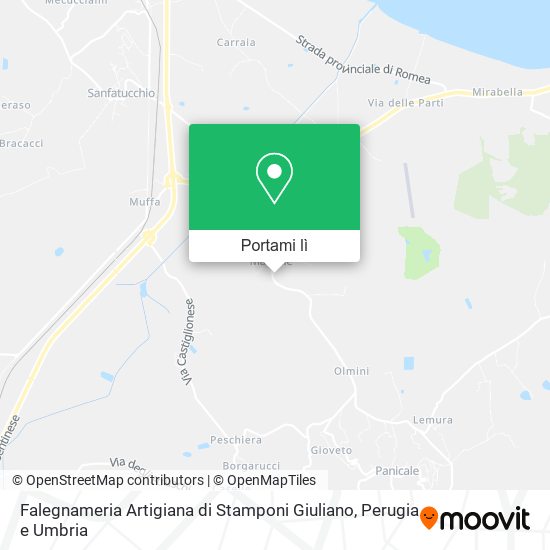 Mappa Falegnameria Artigiana di Stamponi Giuliano