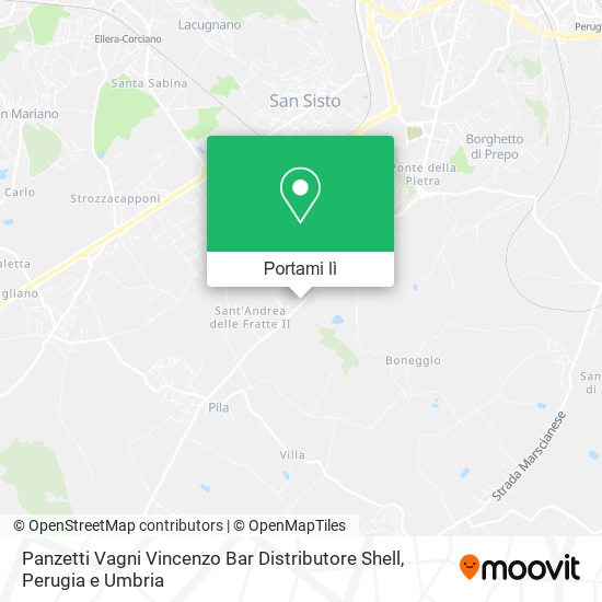 Mappa Panzetti Vagni Vincenzo Bar Distributore Shell