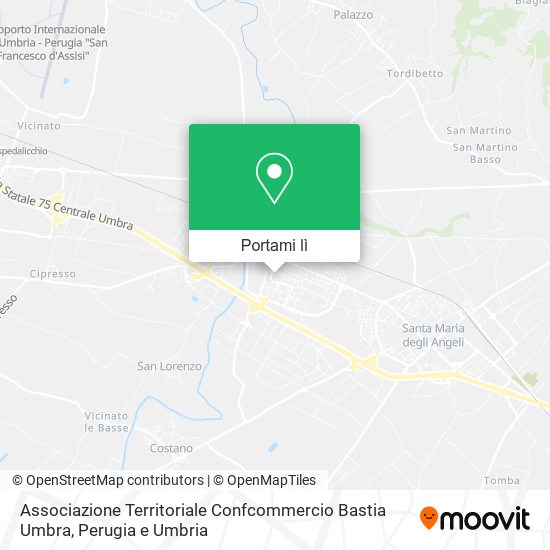 Mappa Associazione Territoriale Confcommercio Bastia Umbra