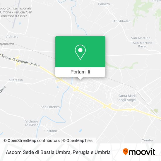 Mappa Ascom Sede di Bastia Umbra