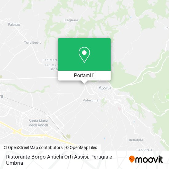 Mappa Ristorante Borgo Antichi Orti Assisi
