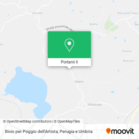Mappa Bivio per Poggio dell'Artista