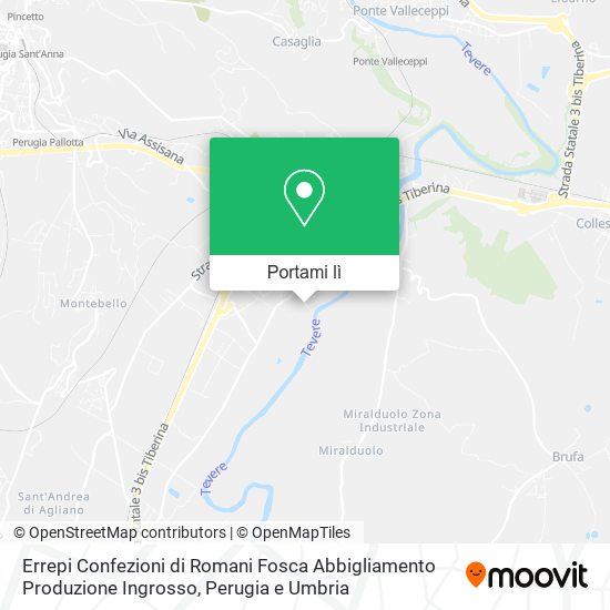Mappa Errepi Confezioni di Romani Fosca Abbigliamento Produzione Ingrosso