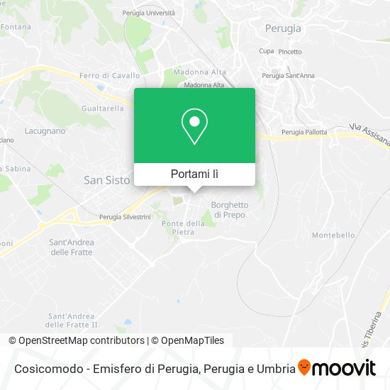 Mappa Cosìcomodo - Emisfero di Perugia