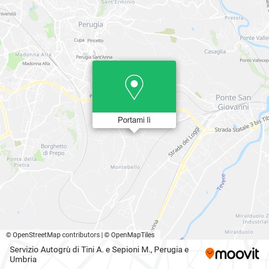 Mappa Servizio Autogrù di Tini A. e Sepioni M.