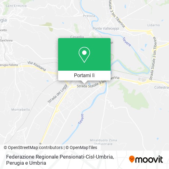 Mappa Federazione Regionale Pensionati-Cisl-Umbria