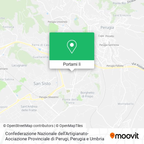 Mappa Confederazione Nazionale dell'Artigianato-Aociazione Provinciale di Perugi