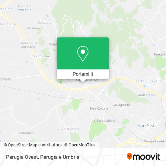 Mappa Perugia Ovest