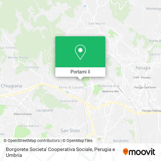 Mappa Borgorete Societa' Cooperativa Sociale