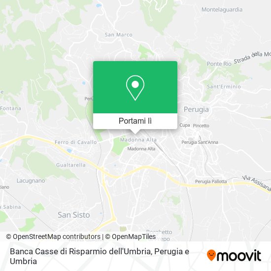 Mappa Banca Casse di Risparmio dell'Umbria