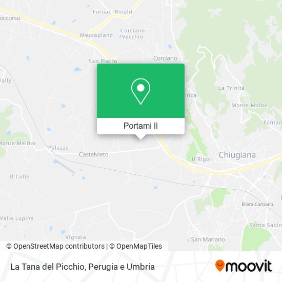 Mappa La Tana del Picchio