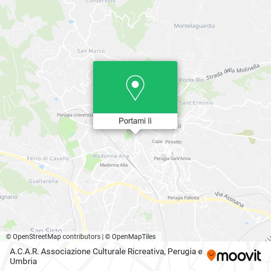 Mappa A.C.A.R. Associazione Culturale Ricreativa