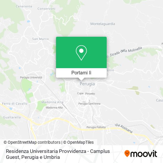 Mappa Residenza Universitaria Provvidenza - Camplus Guest