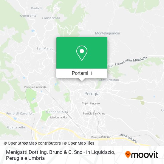 Mappa Menigatti Dott.Ing. Bruno & C. Snc - in Liquidazio