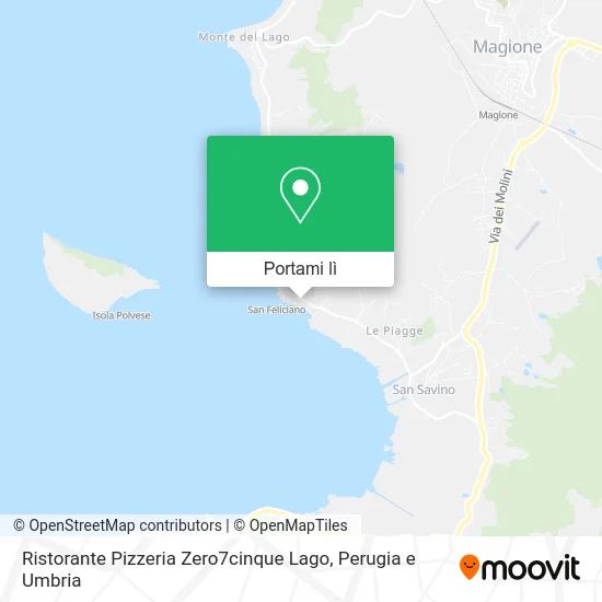 Mappa Ristorante Pizzeria Zero7cinque Lago