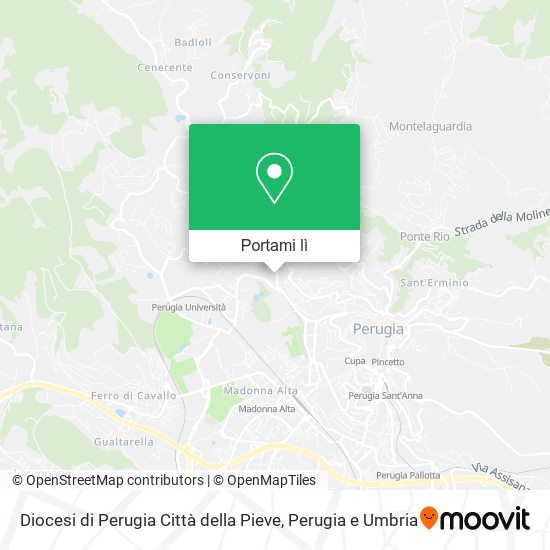 Mappa Diocesi di Perugia Città della Pieve