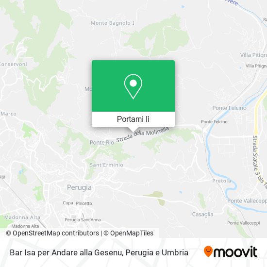 Mappa Bar Isa per Andare alla Gesenu