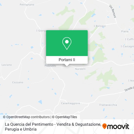 Mappa La Quercia del Pentimento - Vendita & Degustazione