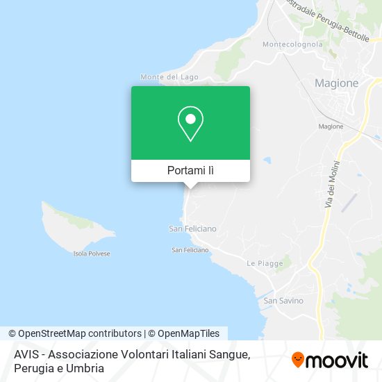 Mappa AVIS - Associazione Volontari Italiani Sangue