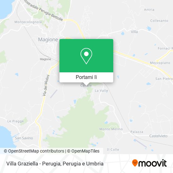 Mappa Villa Graziella - Perugia