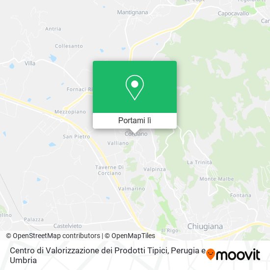 Mappa Centro di Valorizzazione dei Prodotti Tipici