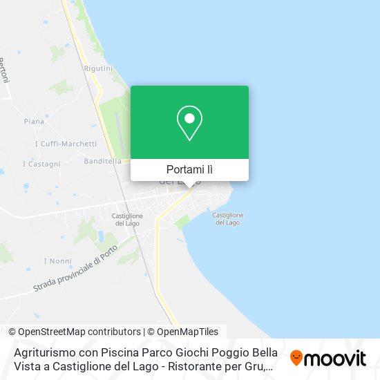 Mappa Agriturismo con Piscina Parco Giochi Poggio Bella Vista a Castiglione del Lago - Ristorante per Gru