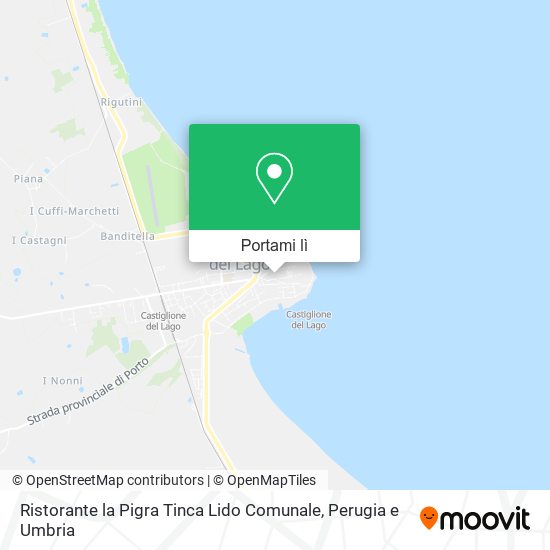 Mappa Ristorante la Pigra Tinca Lido Comunale