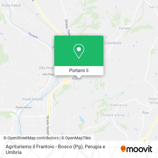 Mappa Agriturismo il Frantoio - Bosco (Pg)