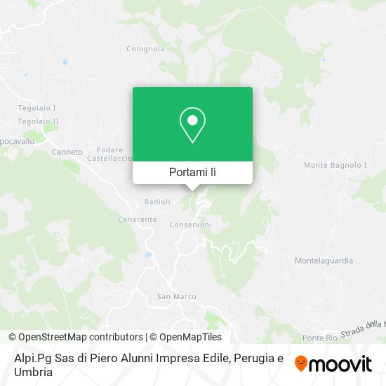 Mappa Alpi.Pg Sas di Piero Alunni Impresa Edile
