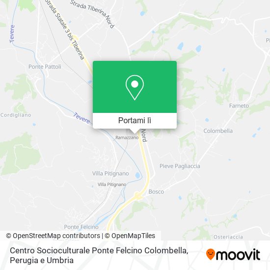 Mappa Centro Socioculturale Ponte Felcino Colombella