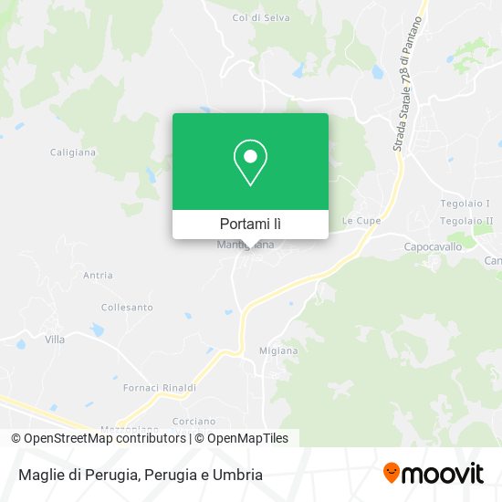 Mappa Maglie di Perugia